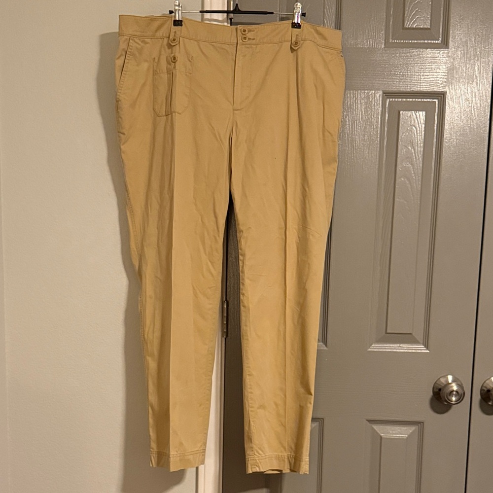 Ralph Lauren Women’s Plus Size Cotton Tan Chinos
